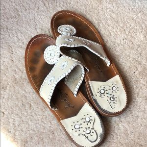 Jack Rogers Sandals in Bone and White